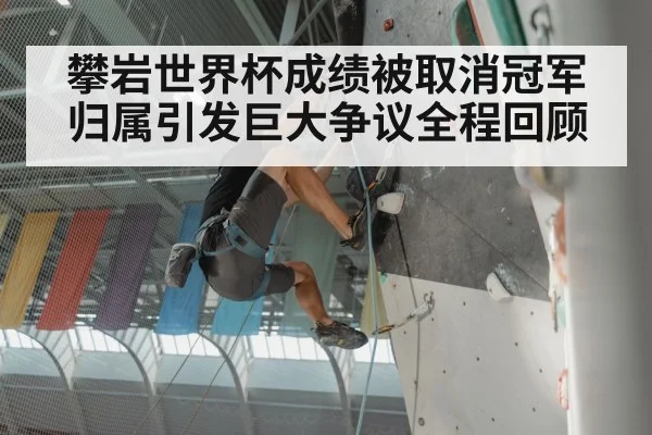 攀岩世界杯成绩被取消冠军归属引发巨大争议全程回顾